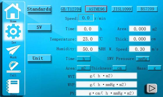 WASSERDAMPFDURCHLÄSSIGKEITSPRÜFER FÜR BESCHICHTETE GEWEBE
