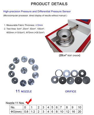 Liyi Labor Textil Digital Stoff Luftdurchlässigkeit Tester